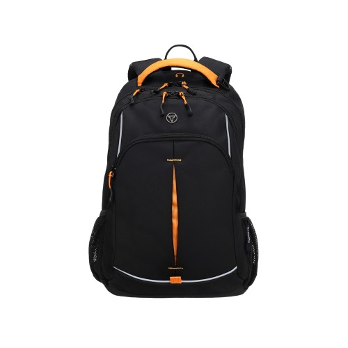 Рюкзак TORBER РАКЕТА черный/оранжевый, полиэстер/добби, 32x15x46 см, 22 л
