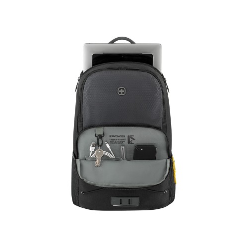 Рюкзак WENGER Trayl 15.6", чёрный, переработанный ПЭТ, 34 x 20 x 45 см, 22 л.