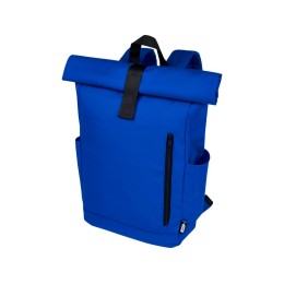Рюкзак Byron 15,6" объемом 18 л со скручиваемым верхом, изготовленный из переработанного ПЭТ по стандарту GRS, синий