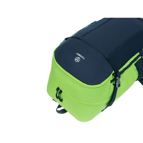 Туристический рюкзак TORBER КЕМПИНГ, синий/салатовый, полиэстер, 36 х 54 х 16 см