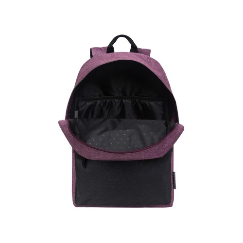 Рюкзак TORBER ГРАФФИТИ, фиолетовый с карманом черного цвета, полиэстер меланж, 42 х 29 x 19 см