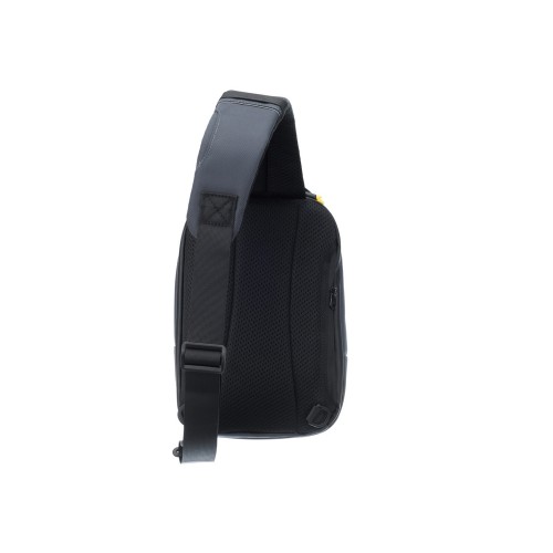 Рюкзак TORBER ВОЯЖ на одно плечо, серый, полиэстер 900D, 20х10х30 см, 5 л