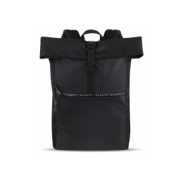 Рюкзак BUGATTI БЛАНК ОБЛЕГЧЕННАЯ | BLANC DELIGHT, чёрный, нейлон RPET600D/тарпаулин/полиэстер, 41х13х46 см, 15 л