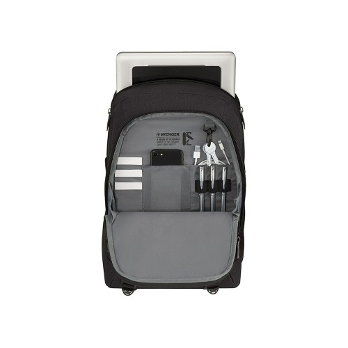 Рюкзак WENGER Oryson 16", чёрный, переработанный ПЭТ/Полиэстер, 32х45х19 см, 25 л.