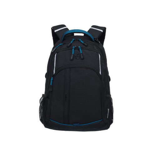Рюкзак TORBER РАКЕТА с отделением для ноутбука 15.6", чёрный/синий, нейлон, 32 х 14 х 50 см, 22л