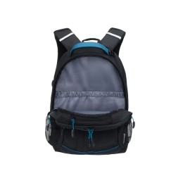 Рюкзак TORBER РАКЕТА с отделением для ноутбука 15.6", чёрный/синий, нейлон, 32 х 14 х 50 см, 22л