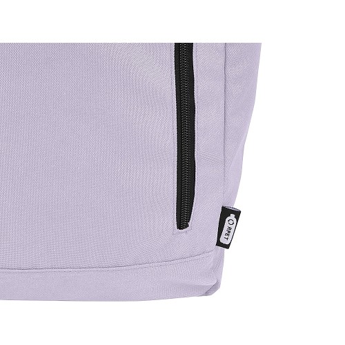 Рюкзак Байрон 15,6" объемом 18 л со скручиваемым верхом, изготовленный из переработанного ПЭТ по стандарту GRS, лиловый