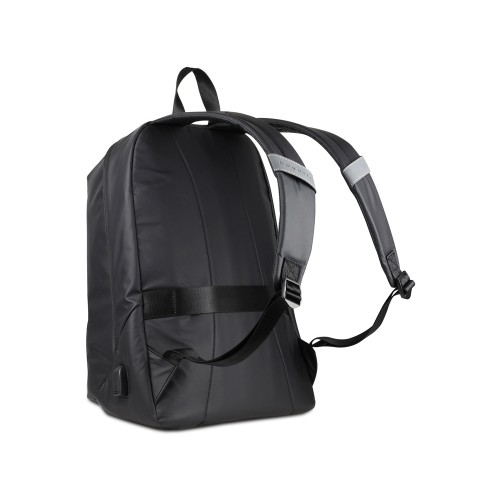 Рюкзак BUGATTI БЛАНК | BLANC 15'', чёрный, тарпаулин/полиэстер, 32х15,5х45 см