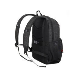 Рюкзак TORBER ПРОРЫВ с отделением для ноутбука 15.6", черн/сер меланж, полиэстер, 44х30,5х14 см, 19 л