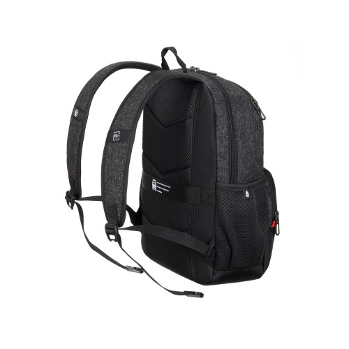 Рюкзак TORBER ПРОРЫВ с отделением для ноутбука 15.6", черн/сер меланж, полиэстер, 44х30,5х14 см, 19 л