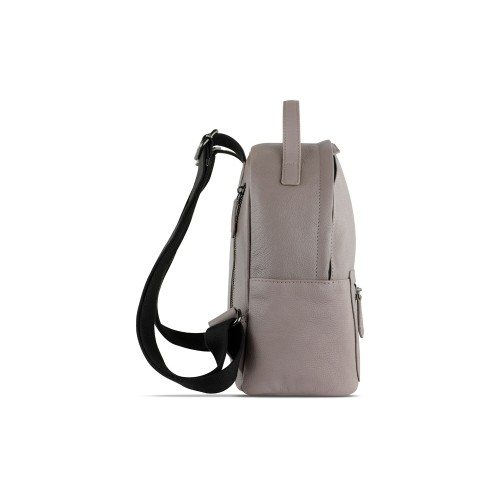 Рюкзак женский BUGATTI БЕЛЛА | BELLA, бежевый, воловья кожа/полиэстер, 24,5х12х27 см