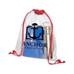 Рюкзак "Lancaster", прозрачный/красный