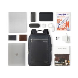 Рюкзак мужской BUGATTI СЕРА | SERA 15'', антрацитовый, полиэстер, 32х12х46 см, 16 л