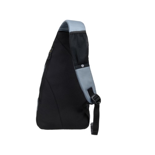 Рюкзак TORBER с одним плечевым ремнем, черный/серый, полиэстер/добби, 25x15x45 см, 7 л