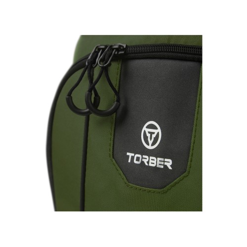 Рюкзак TORBER РАКЕТА с отделением для ноутбука 15,6", зеленый, полиэстер 600D, 46 х 30 x 13 см