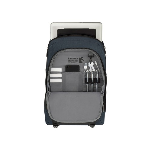 Рюкзак WENGER Oryson 16", серый/чёрный, переработанный ПЭТ/Полиэстер, 32х45х19 см, 25 л.