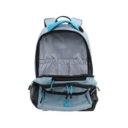 Рюкзак TORBER РАКЕТА серый/голубой, полиэстер/добби, 32x15x46 см, 22 л