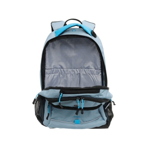 Рюкзак TORBER РАКЕТА серый/голубой, полиэстер/добби, 32x15x46 см, 22 л