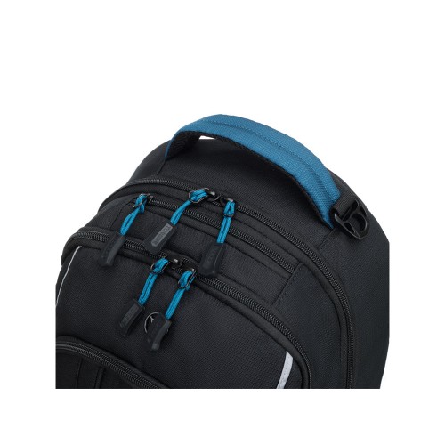 Рюкзак TORBER РАКЕТА с отделением для ноутбука 15.6", чёрный/синий, нейлон, 32 х 14 х 50 см, 22л