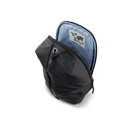 Рюкзак с одним плечевым ремнем BUGATTI БЛАНК ОБЛЕГЧЕННАЯ | BLANC DELIGHT, чёрный, нейлон RPET600D/тарпаулин/полиэстер, 18х10х31 см, 5 л