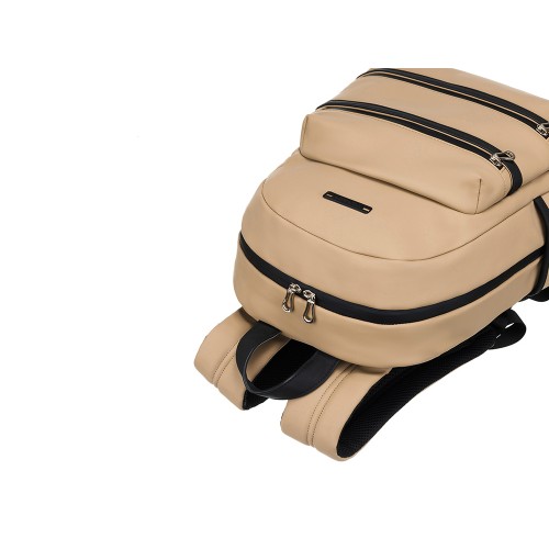 Рюкзак TORBER НОВА с отделением для ноутбука 14.1", бежевый, полиэстер, 31,5 х 12,5 х 39,5 см