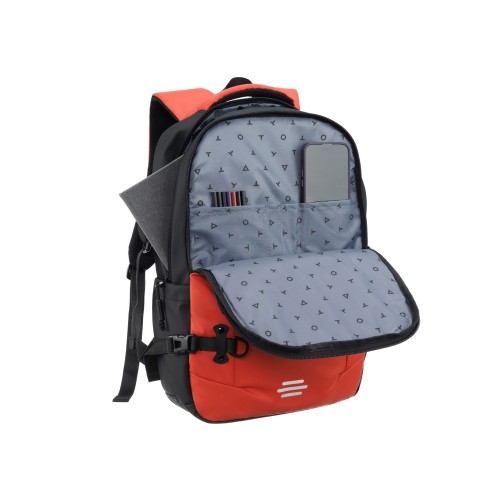 Рюкзак спортивный TORBER ЭКСТРИМ 18", оранжевый/чёрный, 31 х 12 х 46 см, 17л