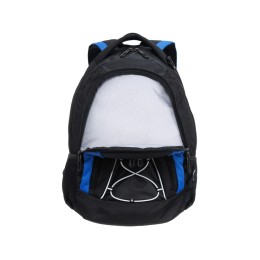 Рюкзак TORBER РАКЕТА с отделением для ноутбука 15", черный/синий, полиэстер, 33х19х45 см, 28 л