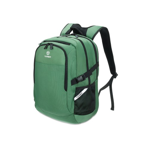 Рюкзак TORBER МЕГАПОЛИС с отделением для ноутбука 16", зеленый, полиэстер, 47 х 34 x 28 см
