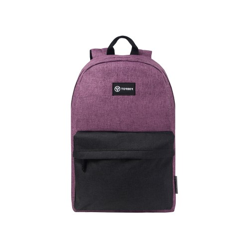 Рюкзак TORBER ГРАФФИТИ, фиолетовый с карманом черного цвета, полиэстер меланж, 42 х 29 x 19 см
