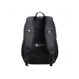 Рюкзак TORBER ПРОРЫВ с отделением для ноутбука 15.6", черн/сер меланж, полиэстер, 44х30,5х14 см, 19 л