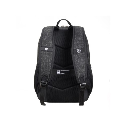 Рюкзак TORBER ПРОРЫВ с отделением для ноутбука 15.6", черн/сер меланж, полиэстер, 44х30,5х14 см, 19 л