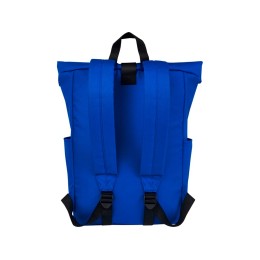 Рюкзак Byron 15,6" объемом 18 л со скручиваемым верхом, изготовленный из переработанного ПЭТ по стандарту GRS, синий