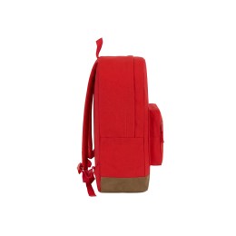 Рюкзак Shammy с эко-замшей для ноутбука 15", красный