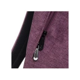 Рюкзак TORBER ГРАФФИТИ, фиолетовый с карманом черного цвета, полиэстер меланж, 42 х 29 x 19 см