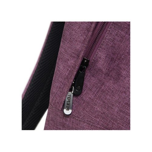 Рюкзак TORBER ГРАФФИТИ, фиолетовый с карманом черного цвета, полиэстер меланж, 42 х 29 x 19 см