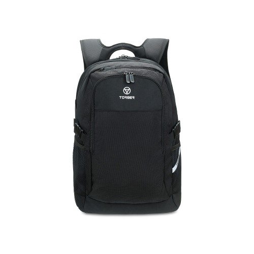 Рюкзак TORBER МЕГАПОЛИС с отделением для ноутбука 16", чёрный, полиэстер, 47 х 34 x 28 см