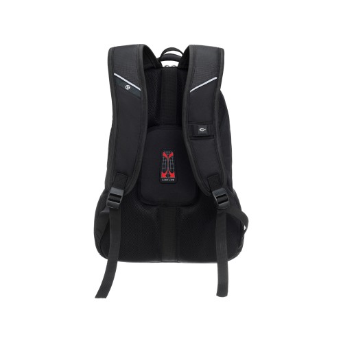 Рюкзак TORBER ПРОРЫВ с отделением для ноутбука 15", чёрный/бордовый, полиэстер 600D, 35x20x47 см, 33л