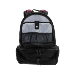 Рюкзак TORBER ПРОРЫВ с отделением для ноутбука 15", чёрный/бордовый, полиэстер 600D, 35x20x47 см, 33л