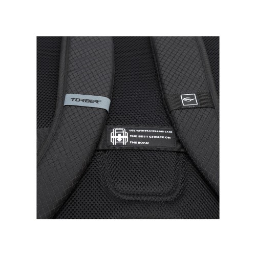 Рюкзак TORBER ПРОРЫВ с отделением для ноутбука 15", чёрный, полиэстер, 49 х 34,5 х 18,5 см