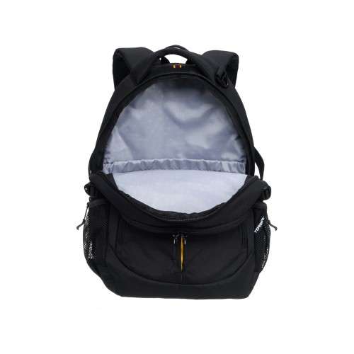 Рюкзак TORBER РАКЕТА, чёрный, полиэстер, 33х15х45 см, 22 л