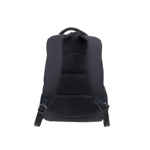 Рюкзак TORBER КЛАСС, черный с синей вставкой, полиэстер 900D, 45 x 32 x 16 см