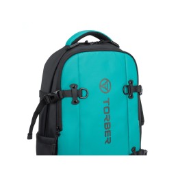 Рюкзак спортивный TORBER ЭКСТРИМ 18", зелёный/чёрный, 31 х 12 х 46 см, 17л