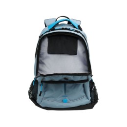 Рюкзак TORBER РАКЕТА серый/голубой, полиэстер/добби, 32x15x46 см, 22 л