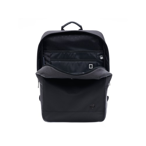 Рюкзак TORBER ВЕКТОР с отделением для ноутбука 14,1", черный/серый, нейлон, 32 х 10 х 43 см, 13л