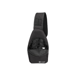 Рюкзак TORBER с одним плечевым ремнем, чёрный, полиэстер 300D, 33 х 17 х 6 см