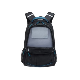 Рюкзак TORBER РАКЕТА с отделением для ноутбука 15.6", чёрный/синий, нейлон, 32 х 14 х 50 см, 22л