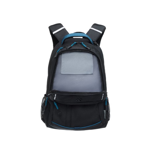 Рюкзак TORBER РАКЕТА с отделением для ноутбука 15.6", чёрный/синий, нейлон, 32 х 14 х 50 см, 22л