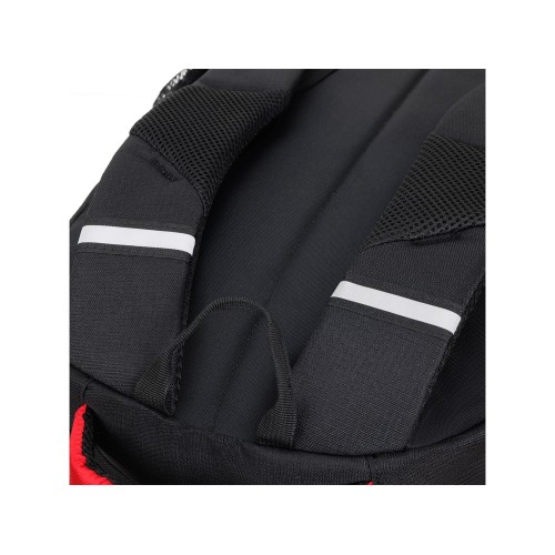 Рюкзак TORBER РАКЕТА с отделением для ноутбука 15.6", черный/красный, нейлон, 32 х 14 х 50 см, 22л