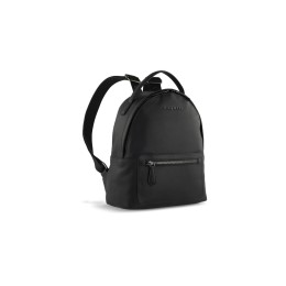 Рюкзак женский BUGATTI БЕЛЛА | BELLA, чёрный, воловья кожа/полиэстер, 24,5х12х27 см