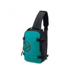 Рюкзак на одно плечо TORBER ЭКСТРИМ, зелёный/чёрный, 20 х 8 х 31 см, 5л